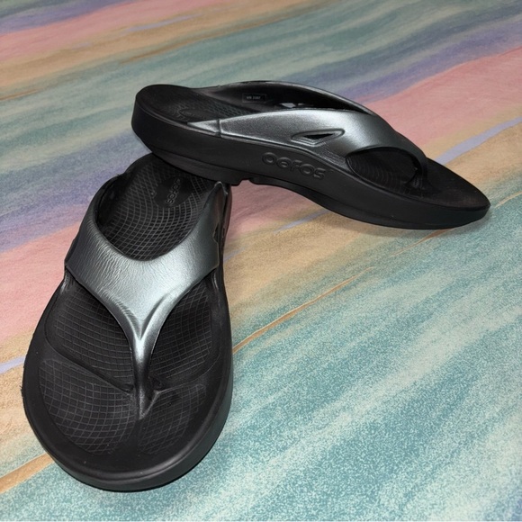 Oofos OOriginal Unisex Sport Sandals Flip Flops Graphite Mens 10 / Womens 12 - Picture 4 of 9